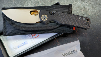 Vosteed Porcupine - Top Liner Lock G10 Handle 2.99" 14C28N Copper Dune Blade (Copy)