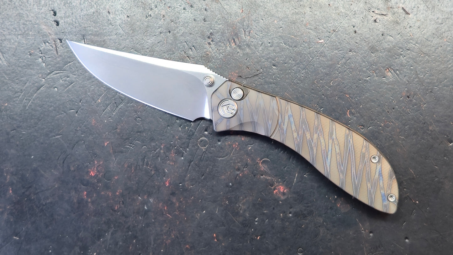KB Stingray Flame Titanium Handle M390 Blade