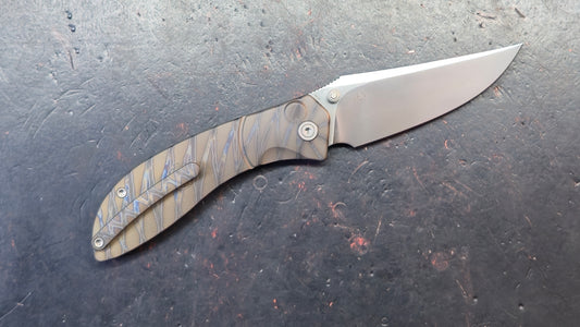 KB Stingray Flame Titanium Handle M390 Blade
