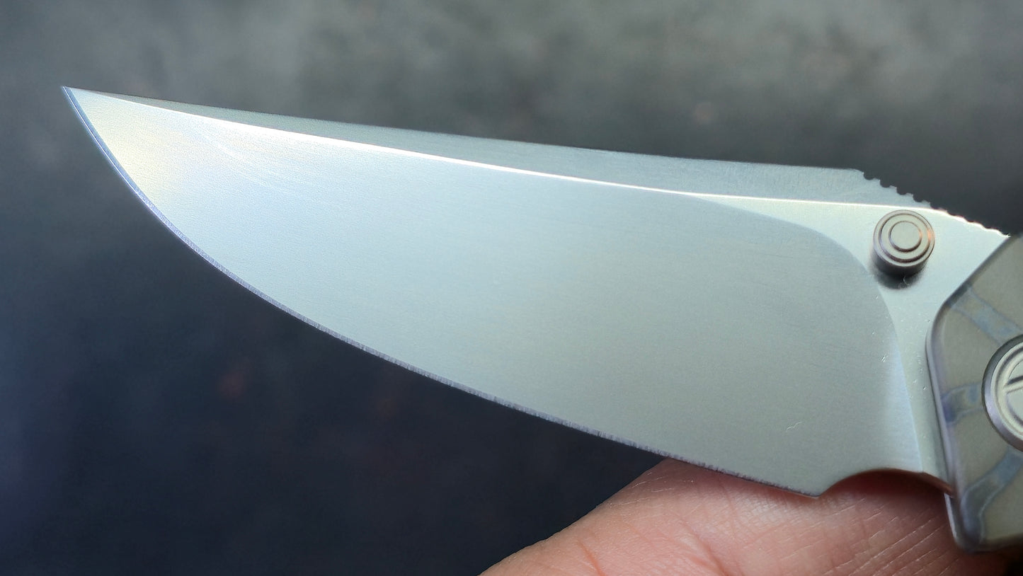 KB Stingray Flame Titanium Handle M390 Blade