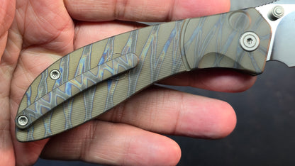 KB Stingray Flame Titanium Handle M390 Blade