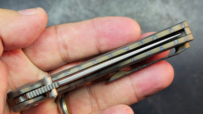 KB Stingray Flame Titanium Handle M390 Blade