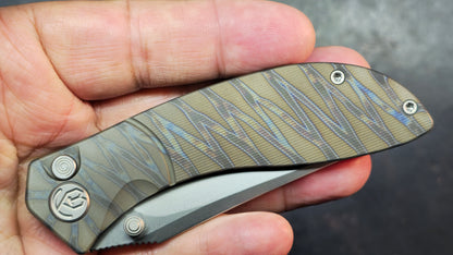 KB Stingray Flame Titanium Handle M390 Blade