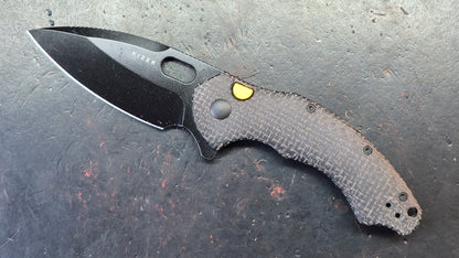Kizer Roach XL Button Liner Lock Micarta Handle 14C28N Blade