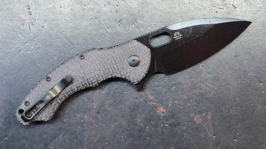 Kizer Roach XL Button Liner Lock Micarta Handle 14C28N Blade