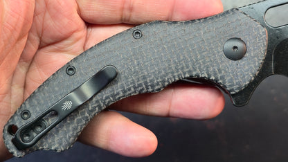 Kizer Roach XL Button Liner Lock Micarta Handle 14C28N Blade