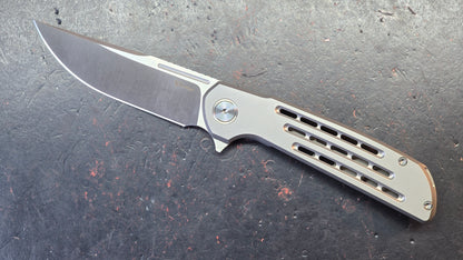 Reate Remedy Beadblast Titanium Handle Elmax Blade