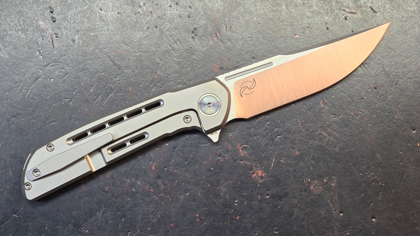 Reate Remedy Beadblast Titanium Handle Elmax Blade