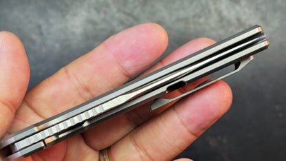 Reate Remedy Beadblast Titanium Handle Elmax Blade
