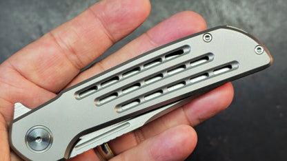 Reate Remedy Beadblast Titanium Handle Elmax Blade