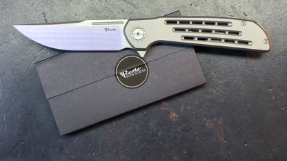Reate Remedy Beadblast Titanium Handle Elmax Blade