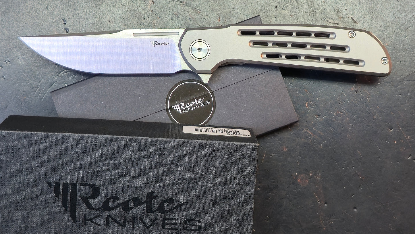 Reate Remedy Beadblast Titanium Handle Elmax Blade