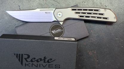 Reate Remedy Beadblast Titanium Handle Elmax Blade