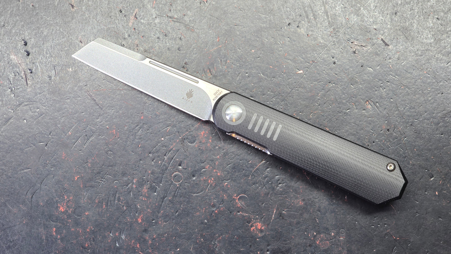Kizer De L'Orme Black G-10 CPM 20CV Blade