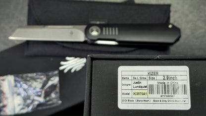 Kizer De L'Orme Black G-10 CPM 20CV Blade