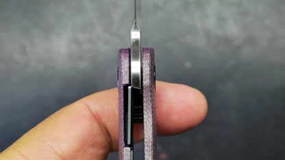 Petrified Fish Flavorist Purple Micarta Handle K110 Blade