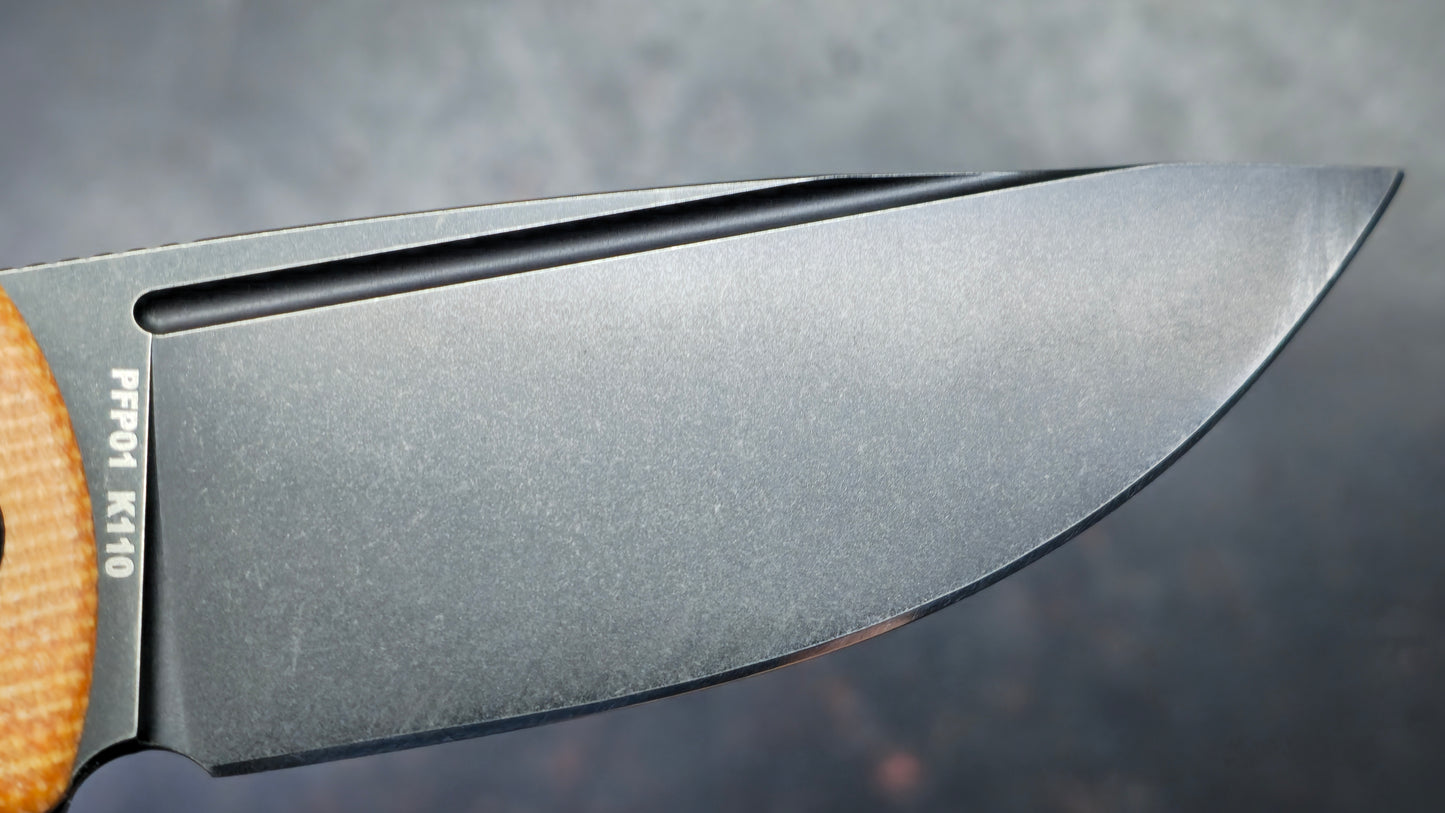 Petrified Fish (Beluga Micarta/K110) & (Mini Beluga Gmascus/14C28N) TWO KNIVES