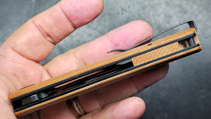 Petrified Fish (Beluga Micarta/K110) & (Mini Beluga Gmascus/14C28N) TWO KNIVES