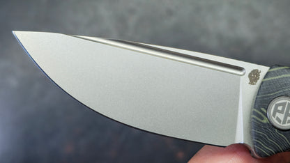 Petrified Fish (Beluga Micarta/K110) & (Mini Beluga Gmascus/14C28N) TWO KNIVES