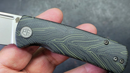 Petrified Fish (Beluga Micarta/K110) & (Mini Beluga Gmascus/14C28N) TWO KNIVES