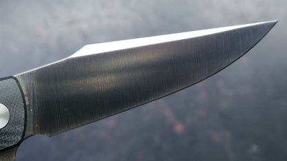 Petrified Fish Twigshark Button Lock G-10 Handle K110 Blade