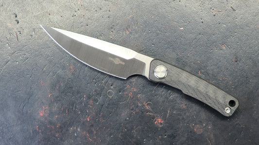TwoSun TS540 Mini Fixed Blade Carbon Fiber Handle M390 Blade