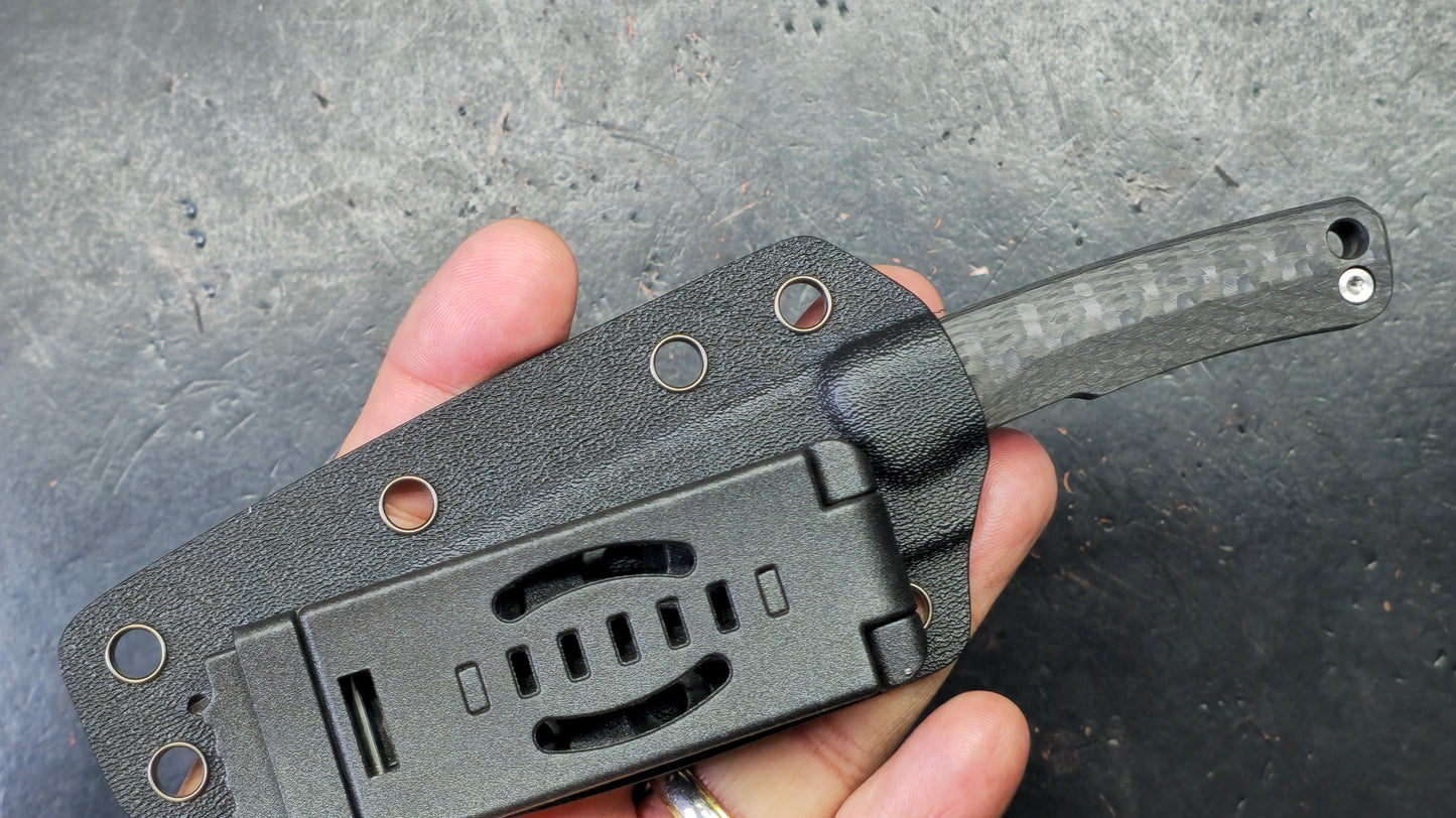 TwoSun TS540 Mini Fixed Blade Carbon Fiber Handle M390 Blade