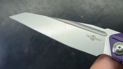 TWOSUN TS218 Purple G10 Handle N690 Blade