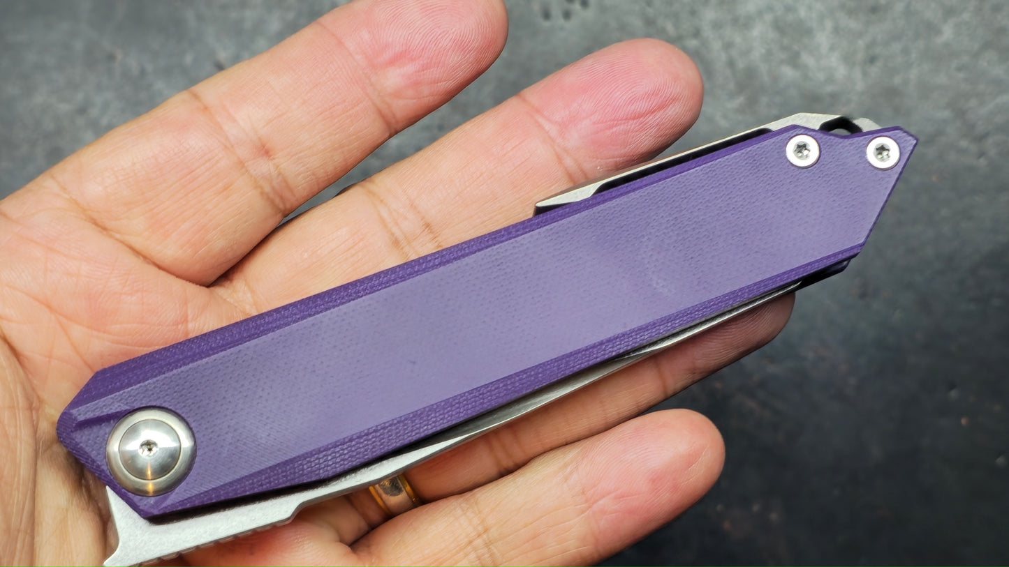 TWOSUN TS218 Purple G10 Handle N690 Blade
