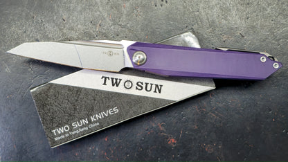 TWOSUN TS218 Purple G10 Handle N690 Blade