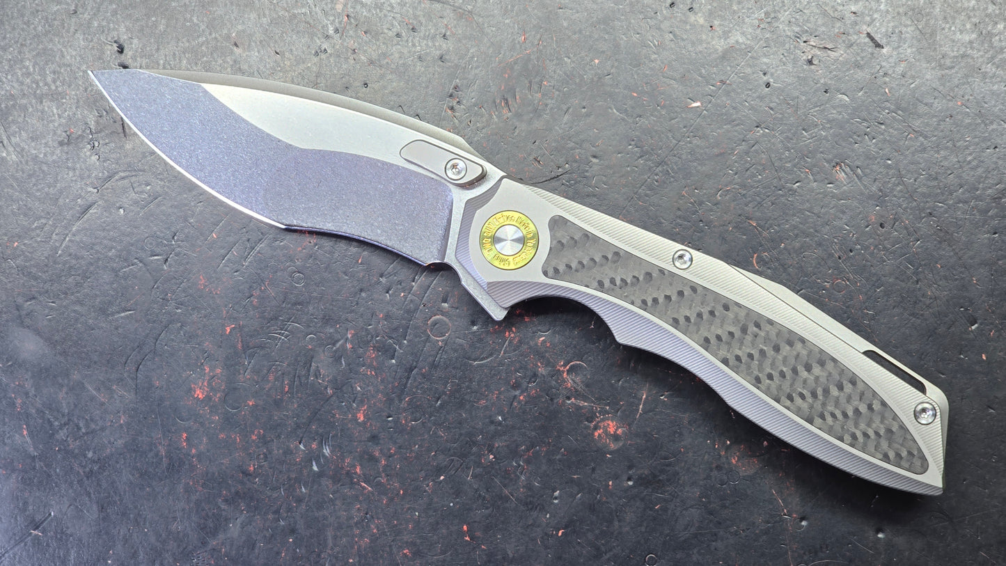 TwoSun TS578 Titanium/Carbon Fiber Handle K110 Blade