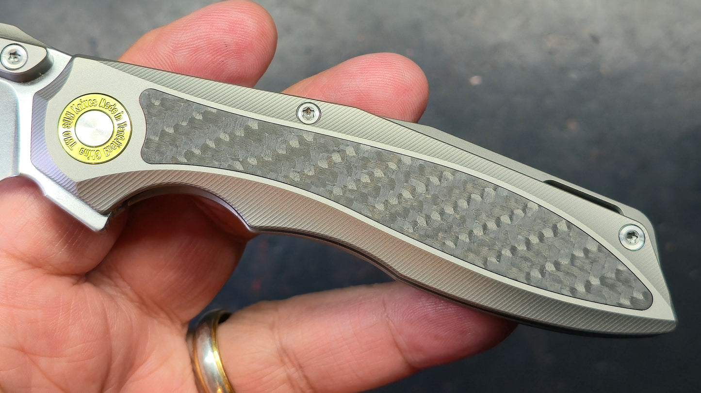 TwoSun TS578 Titanium/Carbon Fiber Handle K110 Blade