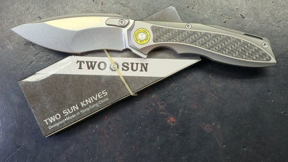 TwoSun TS578 Titanium/Carbon Fiber Handle K110 Blade