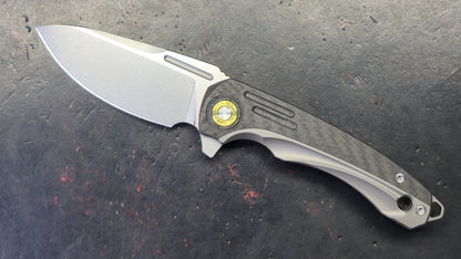 TWOSUN TS530 Titanium/Carbon Fiber Handle 14C28N Blade