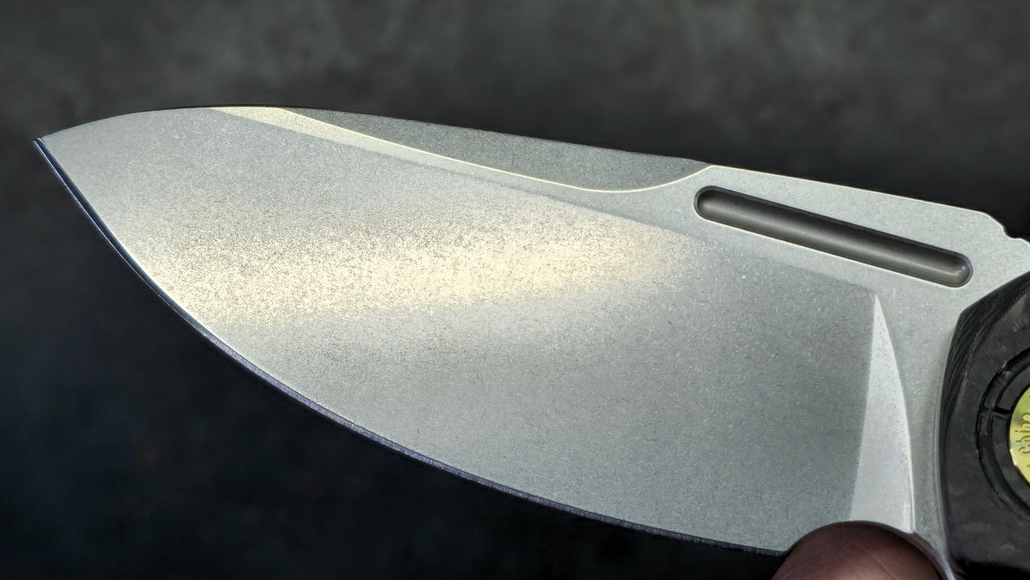 TWOSUN TS530 Titanium/Carbon Fiber Handle 14C28N Blade