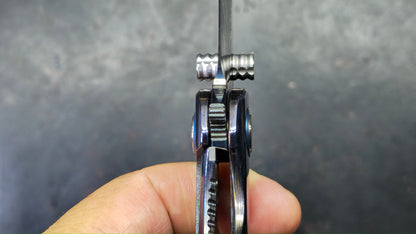 SixLeaf SL-106-Zircuti Zirconium Damascus Handle Damascus Blade