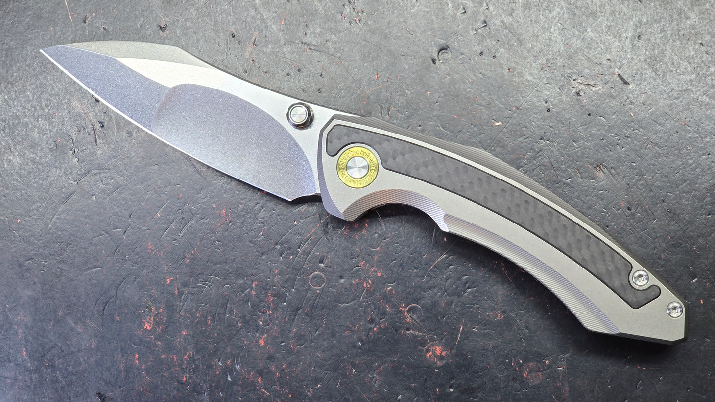TwoSun TS595 Titanium/Carbon Fiber Handle K110 Blade