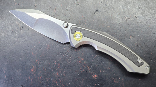 TwoSun TS595 Titanium/Carbon Fiber Handle K110 Blade