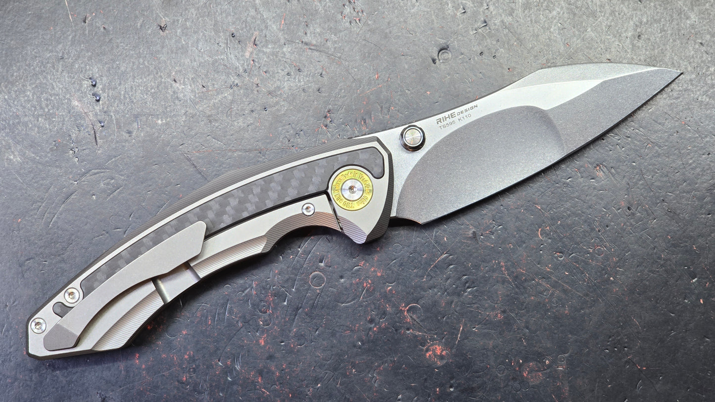 TwoSun TS595 Titanium/Carbon Fiber Handle K110 Blade