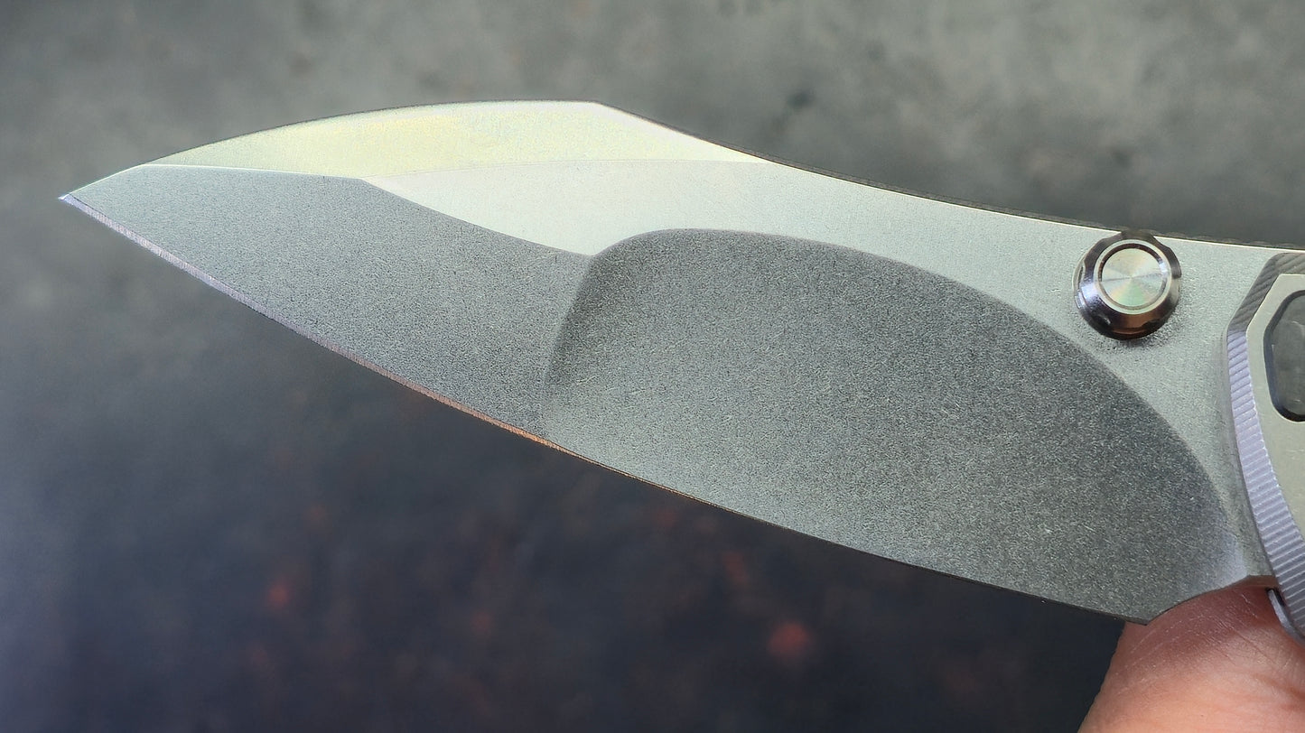 TwoSun TS595 Titanium/Carbon Fiber Handle K110 Blade