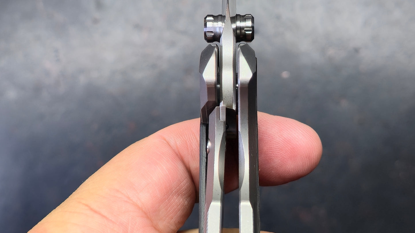 TwoSun TS595 Titanium/Carbon Fiber Handle K110 Blade