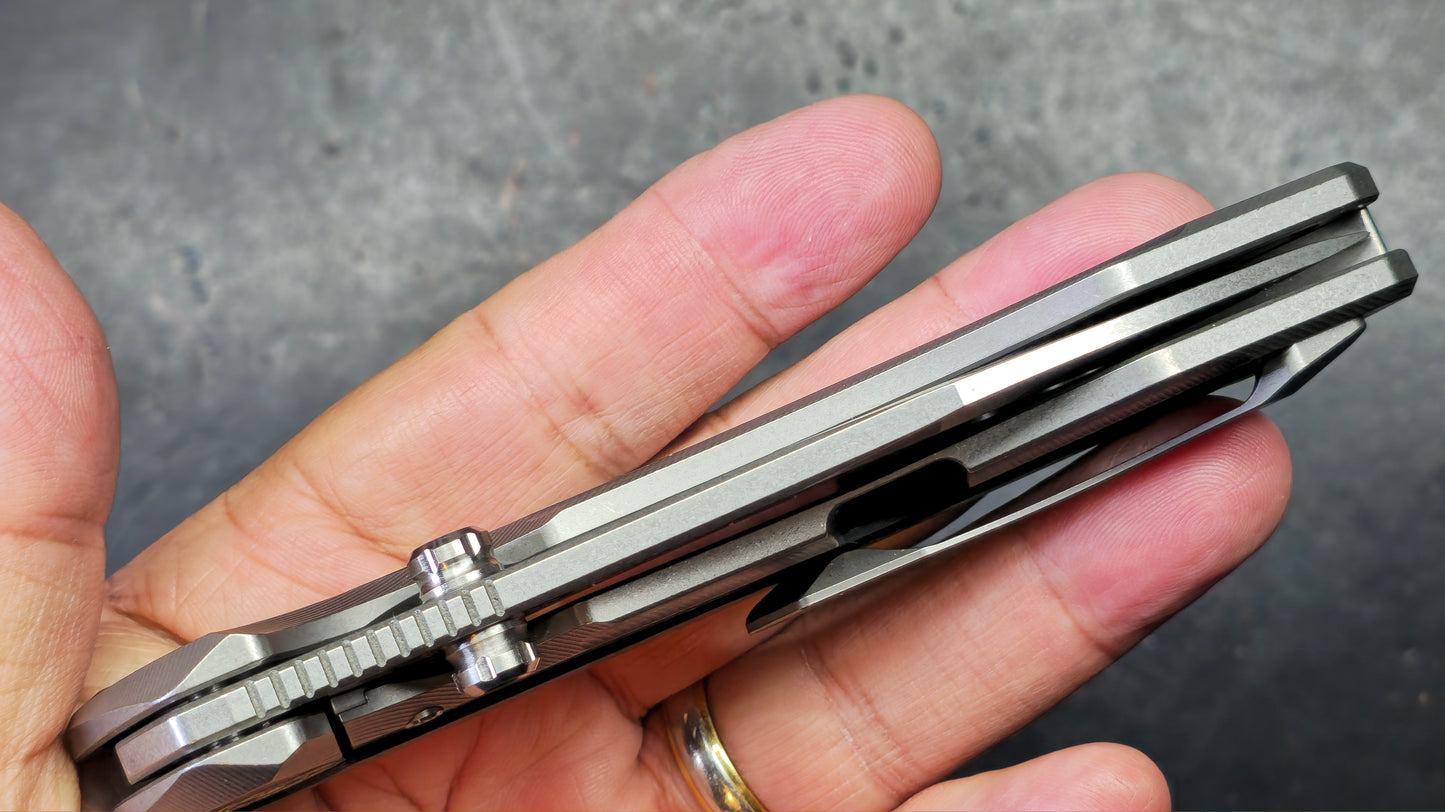 TwoSun TS595 Titanium/Carbon Fiber Handle K110 Blade