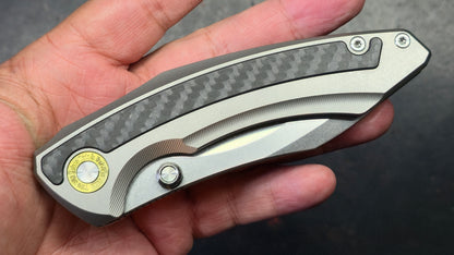 TwoSun TS595 Titanium/Carbon Fiber Handle K110 Blade