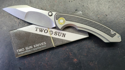 TwoSun TS595 Titanium/Carbon Fiber Handle K110 Blade