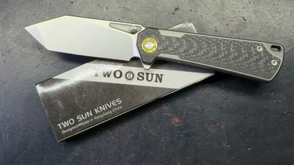 TwoSun TS524 Titanium/Carbon Fiber Handle K110 Blade
