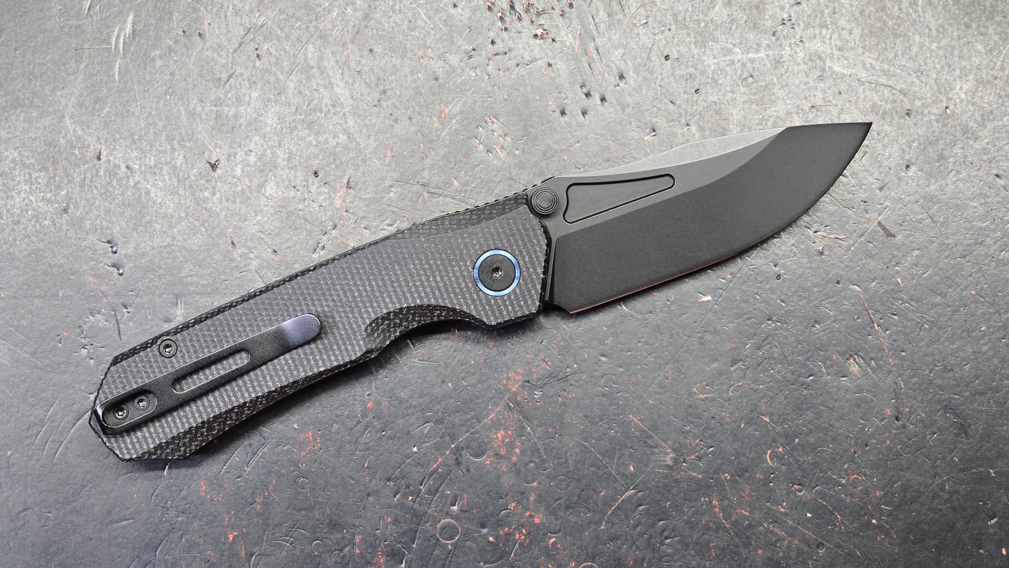 Remette Rhino Button Liner Lock Micarta Handle 14C28N Steel Blade