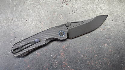 Remette Rhino Button Liner Lock Micarta Handle 14C28N Steel Blade
