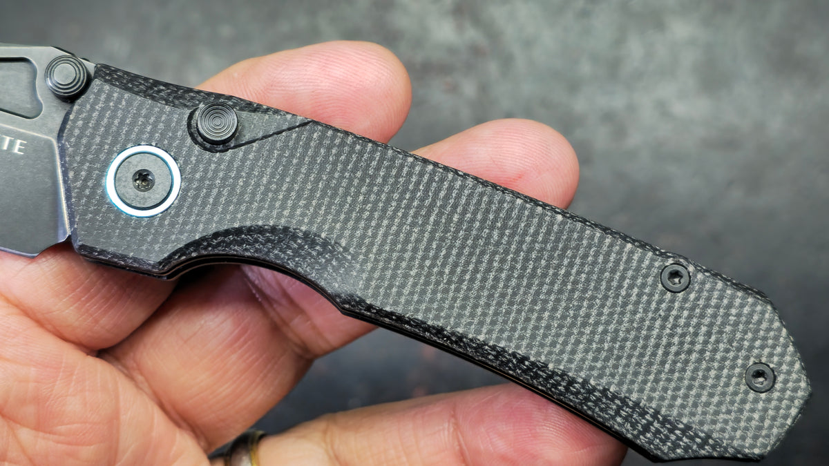 Remette Rhino Button Liner Lock Micarta Handle 14C28N Steel Blade