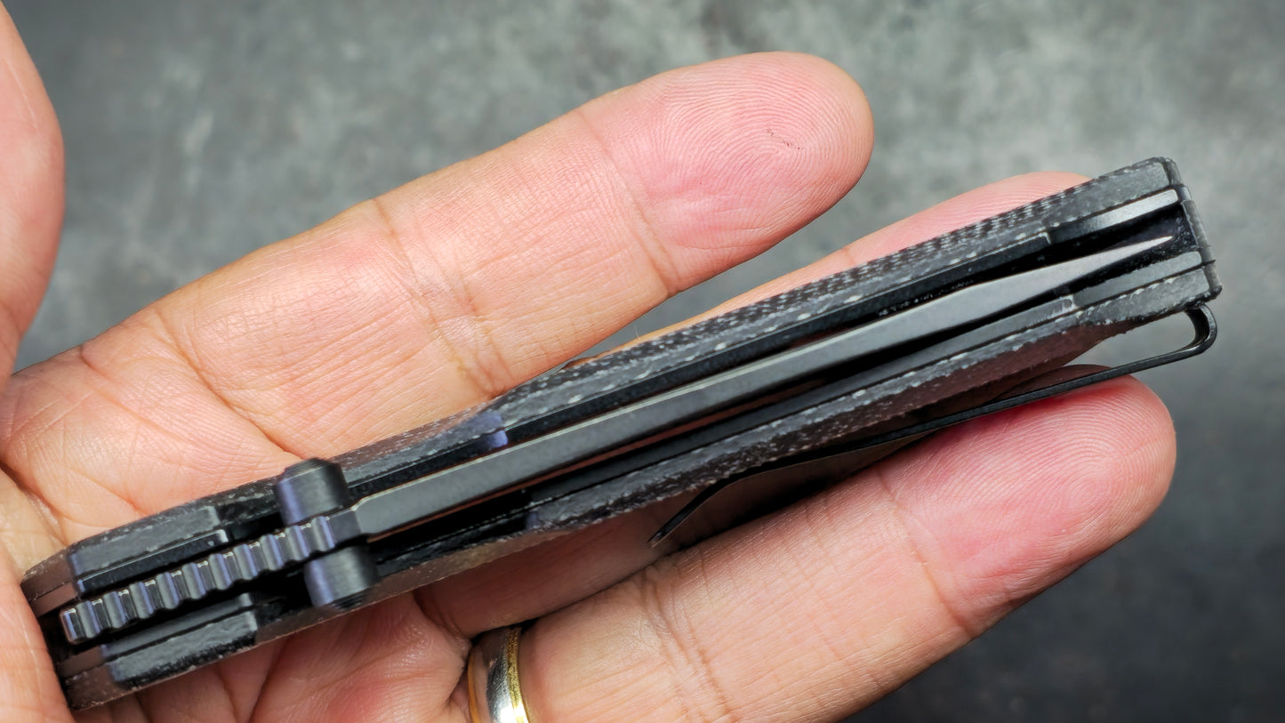 Remette Rhino Button Liner Lock Micarta Handle 14C28N Steel Blade