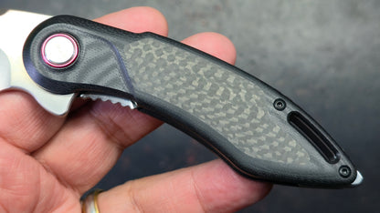 ICON Drop Point Knife with Ceramic Bearings G-10 Handle D2 Blade